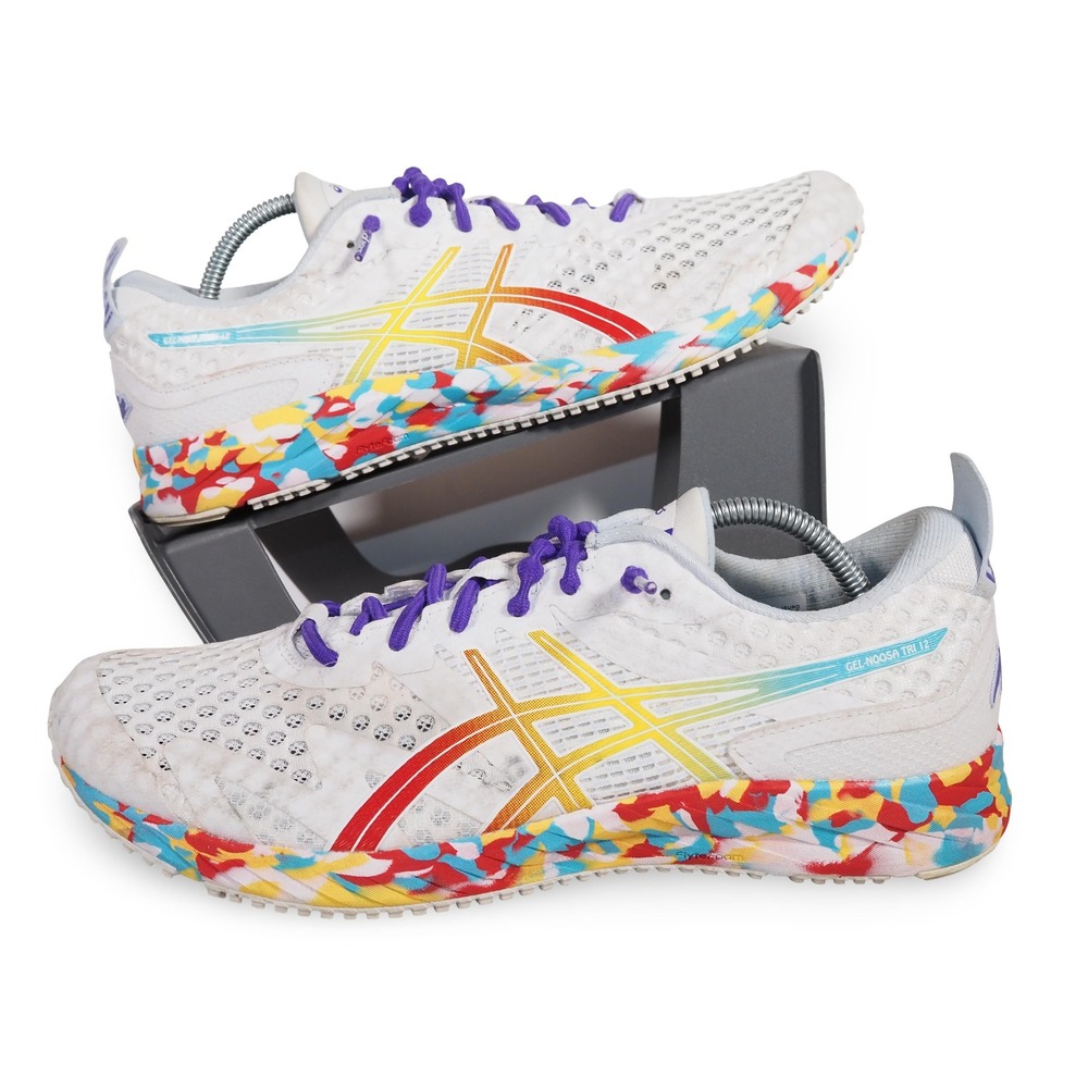 Asics Gel Noosa Tri 12 White Multi Trail Running Shoes Women's 9 1012A578